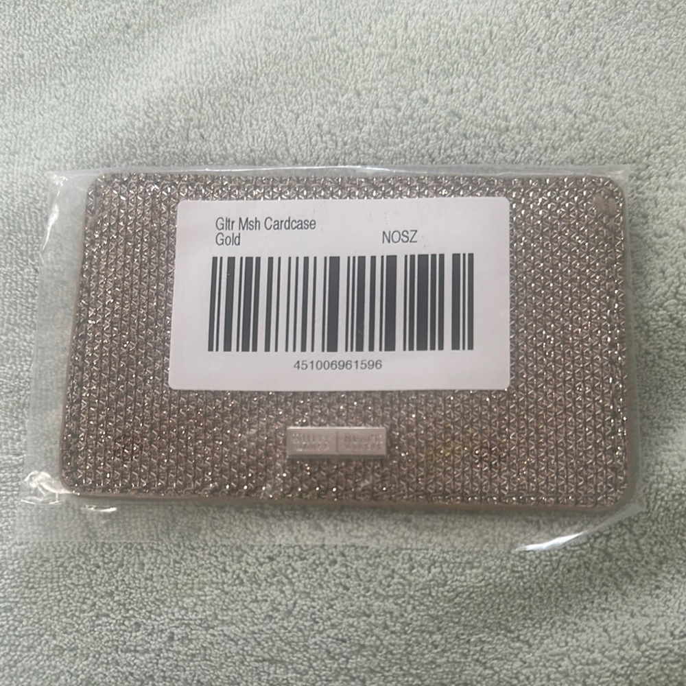 White House Black Market Gold Key Card Holder